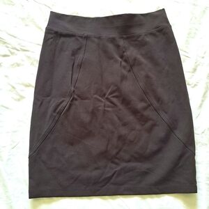Vivian Wong | Dark chocolate brown stretchy women's semi casual pencil skirt